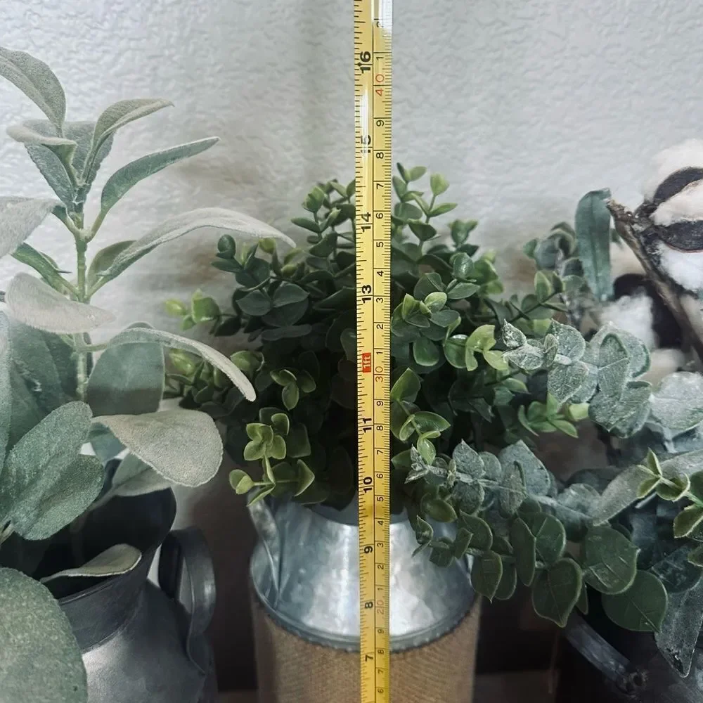 2-pc Farmhouse Eucalyptus Cotton Lambs Ear Greenery Arrangements